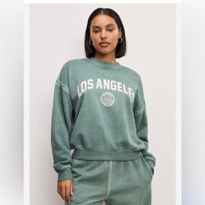 Good American Teal Los Angeles Sweatshirt